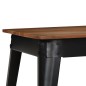 vidaXL Tavolo da Pranzo in Massello d'Acacia e Acciaio 120x60x76 cm vidaXL Tavolo da Pranzo in Massello d'Acacia e Acciaio 120x60x76 cm