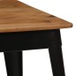 vidaXL Tavolo da Pranzo in Massello d'Acacia e Acciaio 120x60x76 cm vidaXL Tavolo da Pranzo in Massello d'Acacia e Acciaio 120x60x76 cm