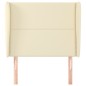 Testiera ad Orecchio Crema 103x23x118/128 cm in Similpelle Testiera ad Orecchio Crema 103x23x118/128 cm in Similpelle