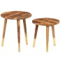 vidaXL Tavolini da Salotto 2 pz in Legno Massello vidaXL Tavolini da Salotto 2 pz in Legno Massello