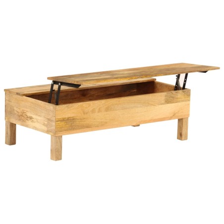 Tavolino da Caffè in Legno Massello di Mango 110x55x35 cm