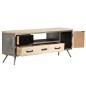 vidaXL Mobile Porta TV in Mango Massello e Acciaio 120x30x45cm vidaXL Mobile Porta TV in Mango Massello e Acciaio 120x30x45cm