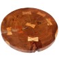 Tavolo da Caffé a Tronco Legno Massello di Acacia (55-60)x40 cm Tavolo da Caffé a Tronco Legno Massello di Acacia (55-60)x40 cm