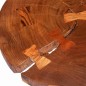 Tavolo da Caffé a Tronco Legno Massello di Acacia (55-60)x40 cm Tavolo da Caffé a Tronco Legno Massello di Acacia (55-60)x40 cm
