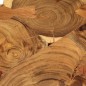Tavolo da Caffé a Tronco Legno Massello di Acacia (55-60)x40 cm Tavolo da Caffé a Tronco Legno Massello di Acacia (55-60)x40 cm