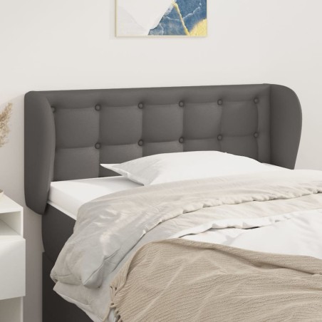 vidaXL Testiera ad Orecchio Grigia 93x23x78/88 cm in Similpelle
