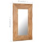 Specchio Cosmetico in Legno Massello di Acacia 50x80 cm Specchio Cosmetico in Legno Massello di Acacia 50x80 cm