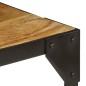 Tavolino da Caffè in Legno Massello di Mango e Acciaio 110 cm Tavolino da Caffè in Legno Massello di Mango e Acciaio 110 cm