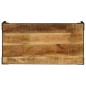 Tavolino da Caffè in Legno Massello di Mango e Acciaio 110 cm Tavolino da Caffè in Legno Massello di Mango e Acciaio 110 cm