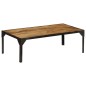 Tavolino da Caffè in Legno Massello di Mango e Acciaio 110 cm Tavolino da Caffè in Legno Massello di Mango e Acciaio 110 cm