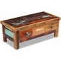 Tavolino da Caffè con Cassetti in Legno Recuperato 90x45x35 cm Tavolino da Caffè con Cassetti in Legno Recuperato 90x45x35 cm