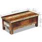 Tavolino da Caffè con Cassetti in Legno Recuperato 90x45x35 cm Tavolino da Caffè con Cassetti in Legno Recuperato 90x45x35 cm