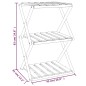 Scaffale Pieghevole 3 Ripiani Marrone 70x31x63 Massello Acacia Scaffale Pieghevole 3 Ripiani Marrone 70x31x63 Massello Acacia