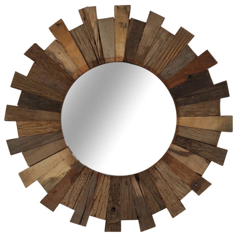 Specchio da Parete in Legno Massello di Recupero 50 cm Specchio da Parete in Legno Massello di Recupero 50 cm