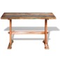 Tavolo Pranzo Piedistallo Legno Massello Recupero 120x58x78 cm