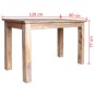 vidaXL Tavolo da Pranzo in Legno Massello di Mogano 120x60x77 cm vidaXL Tavolo da Pranzo in Legno Massello di Mogano 120x60x77 cm