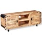 Mobile Porta TV in Legno Grezzo di Mango 120x30x50 cm Mobile Porta TV in Legno Grezzo di Mango 120x30x50 cm