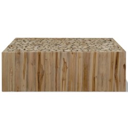 Tavolino da Salotto in Legno di Teak Autentico 90x50x30 cm