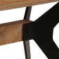Panca da Pranzo Legno Massello d'Acacia e Acciaio 160x40x45 cm Panca da Pranzo Legno Massello d'Acacia e Acciaio 160x40x45 cm