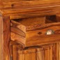 Vetrina in Legno Massello di Sheesham 100x40x200 cm
