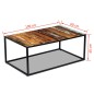 Tavolino da Caffè in Legno Massello Recuperato 100x60x40 cm Tavolino da Caffè in Legno Massello Recuperato 100x60x40 cm
