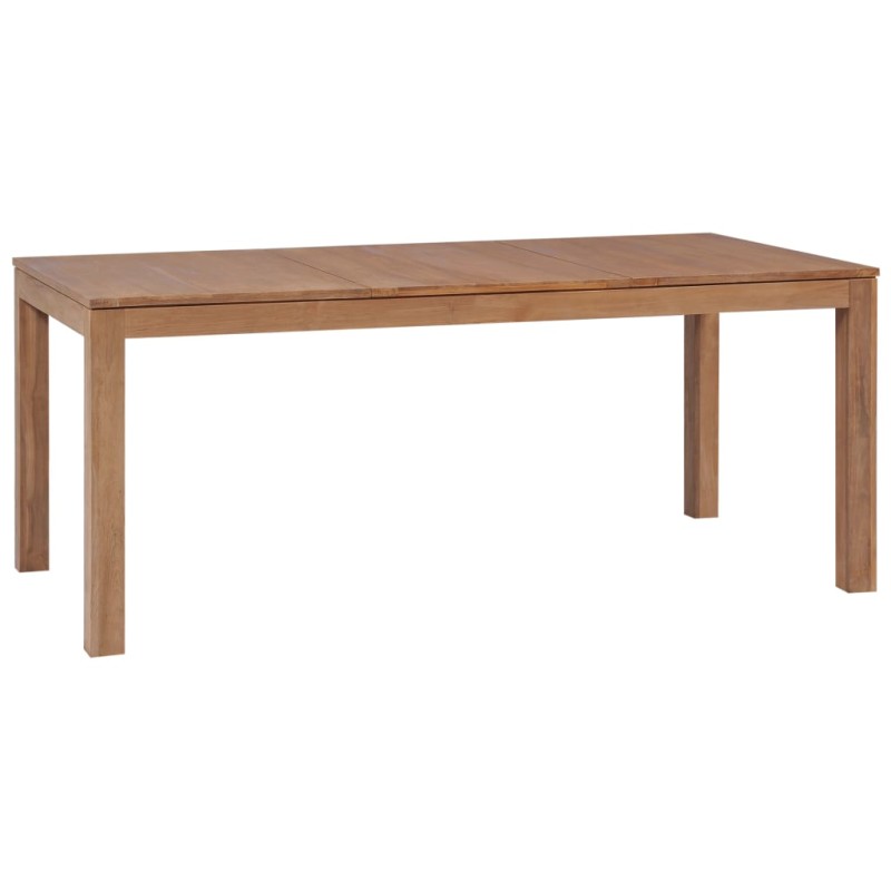 Tavolo in Legno Massello di Teak Finitura Naturale 180x90x76 cm Tavolo in Legno Massello di Teak Finitura Naturale 180x90x76 cm