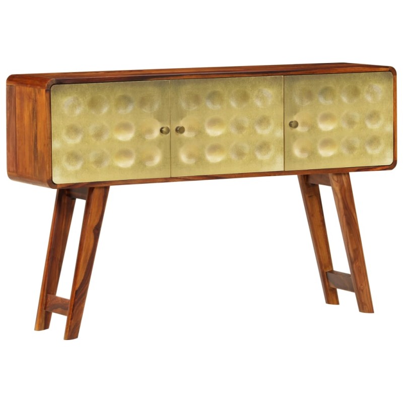 Credenza in Massello di Sheesham con Stampa Dorata 120x30x80 cm Credenza in Massello di Sheesham con Stampa Dorata 120x30x80 cm