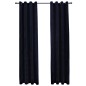 Tende Oscuranti con Anelli 2 pz Nere in Velluto 140x175 cm Tende Oscuranti con Anelli 2 pz Nere in Velluto 140x175 cm