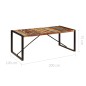 vidaXL Tavolo da Pranzo 200x100x75 cm in Legno Massello di Recupero vidaXL Tavolo da Pranzo 200x100x75 cm in Legno Massello di Recupero