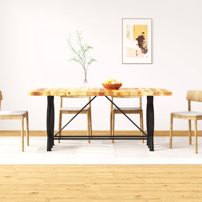 Tavolo da Pranzo in Legno Massello di Mango Grezzo 180 cm Tavolo da Pranzo in Legno Massello di Mango Grezzo 180 cm