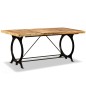 Tavolo da Pranzo in Legno Massello di Mango Grezzo 180 cm Tavolo da Pranzo in Legno Massello di Mango Grezzo 180 cm