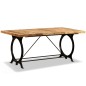 Tavolo da Pranzo in Legno Massello di Mango Grezzo 180 cm Tavolo da Pranzo in Legno Massello di Mango Grezzo 180 cm