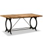 Tavolo da Pranzo in Legno Massello di Mango Grezzo 180 cm Tavolo da Pranzo in Legno Massello di Mango Grezzo 180 cm