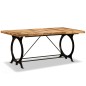 Tavolo da Pranzo in Legno Massello di Mango Grezzo 180 cm Tavolo da Pranzo in Legno Massello di Mango Grezzo 180 cm