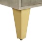 Tavolino da Caffè Massello di Mango Grigio e Ottone 110x60x35cm Tavolino da Caffè Massello di Mango Grigio e Ottone 110x60x35cm