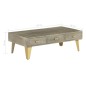 Tavolino da Caffè Massello di Mango Grigio e Ottone 110x60x35cm Tavolino da Caffè Massello di Mango Grigio e Ottone 110x60x35cm