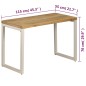 Tavolo da Pranzo 115x55x76 cm Legno Massello di Mango e Acciaio Tavolo da Pranzo 115x55x76 cm Legno Massello di Mango e Acciaio