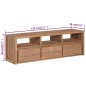 Mobile Porta TV in Teak con Finitura Naturale 120x30x40cm Mobile Porta TV in Teak con Finitura Naturale 120x30x40cm