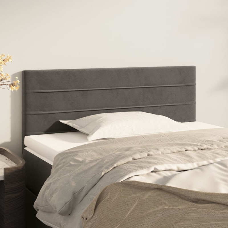 Testiera Grigio Scuro 80x5x78/88 cm in Velluto Testiera Grigio Scuro 80x5x78/88 cm in Velluto
