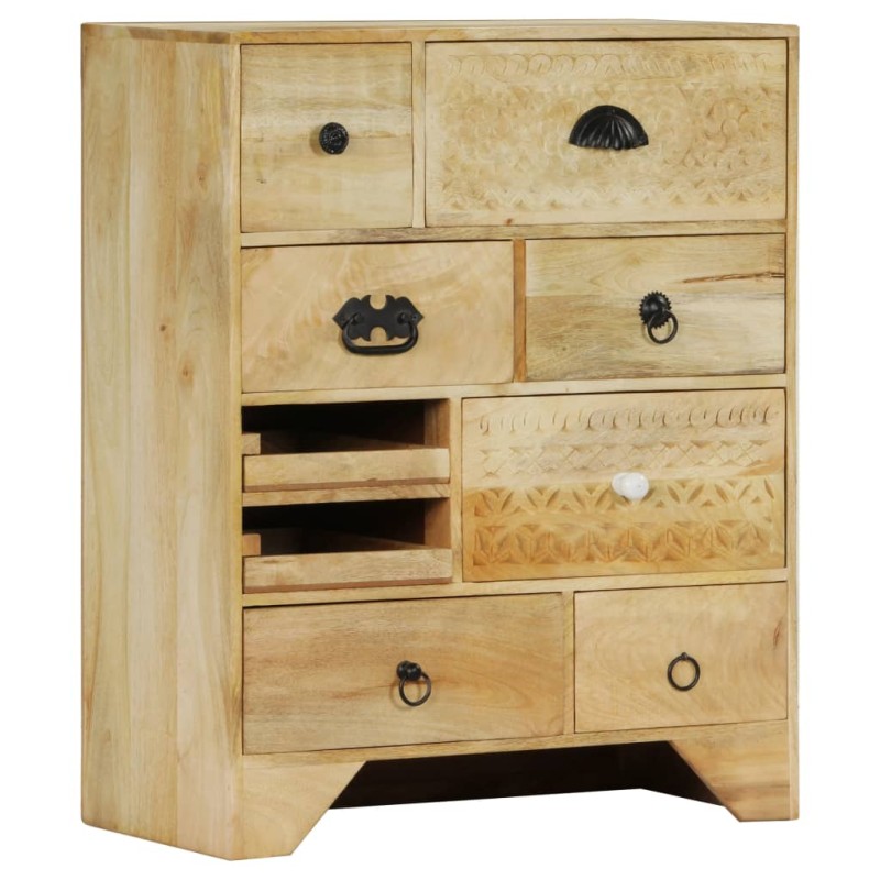 Cassettiera 60x30x75 cm in Legno Massello di Mango Cassettiera 60x30x75 cm in Legno Massello di Mango