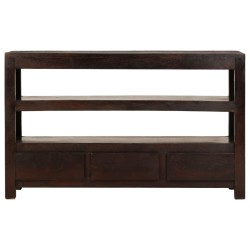 Mobile Porta TV in Legno di Acacia 90x30x55 cm Marrone Scuro