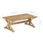 Tavolino da Caffè 110x60x40 cm in Legno Massello di Mango Tavolino da Caffè 110x60x40 cm in Legno Massello di Mango