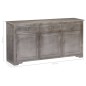 Credenza Grigia 160x40x80 cm Legno Massello di Mango Credenza Grigia 160x40x80 cm Legno Massello di Mango