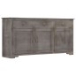 Credenza Grigia 160x40x80 cm Legno Massello di Mango Credenza Grigia 160x40x80 cm Legno Massello di Mango