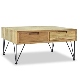 Tavolino da Caffè 80x80x40 cm in Legno Massello di Teak