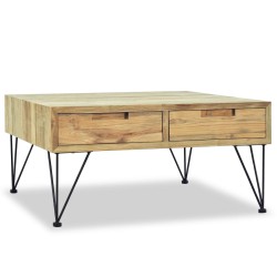 Tavolino da Caffè 80x80x40 cm in Legno Massello di Teak
