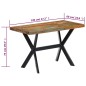 vidaXL Tavolo da Pranzo 120x60x75 cm in Legno Massello di Recupero