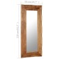 Specchio Cosmetico in Legno Massello di Acacia 50x110 cm Specchio Cosmetico in Legno Massello di Acacia 50x110 cm