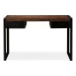 Scrivania a 2 Cassetti Legno Massello di Recupero 120x50x76 cm Scrivania a 2 Cassetti Legno Massello di Recupero 120x50x76 cm