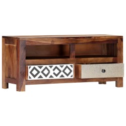 Mobile Porta TV 90x30x40 cm in Legno Massello di Sheesham